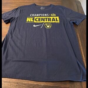 HUGE SALE! CHAMPIONS NL CENTRAL 2021 NLDS NIKE T-SHIRT NWT $32 LARGE